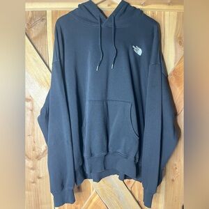 Mens Black with White Logo North Face Hoodie XXL